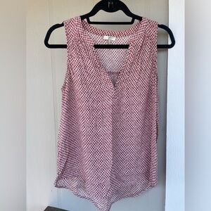 100% Silk Joie Split V-Neck Tank Too